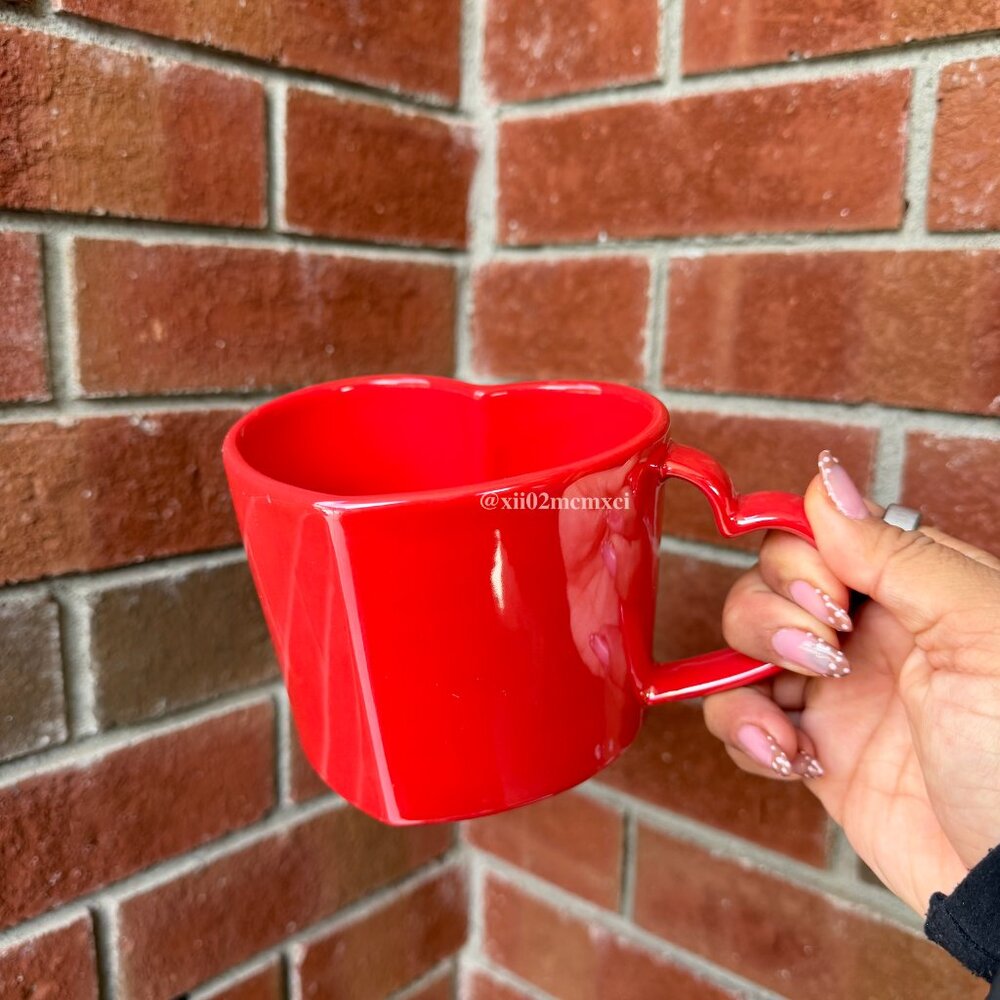 TARGET SPRITZ MINI HEART HANDLE MUG RED 8OZ 1CT